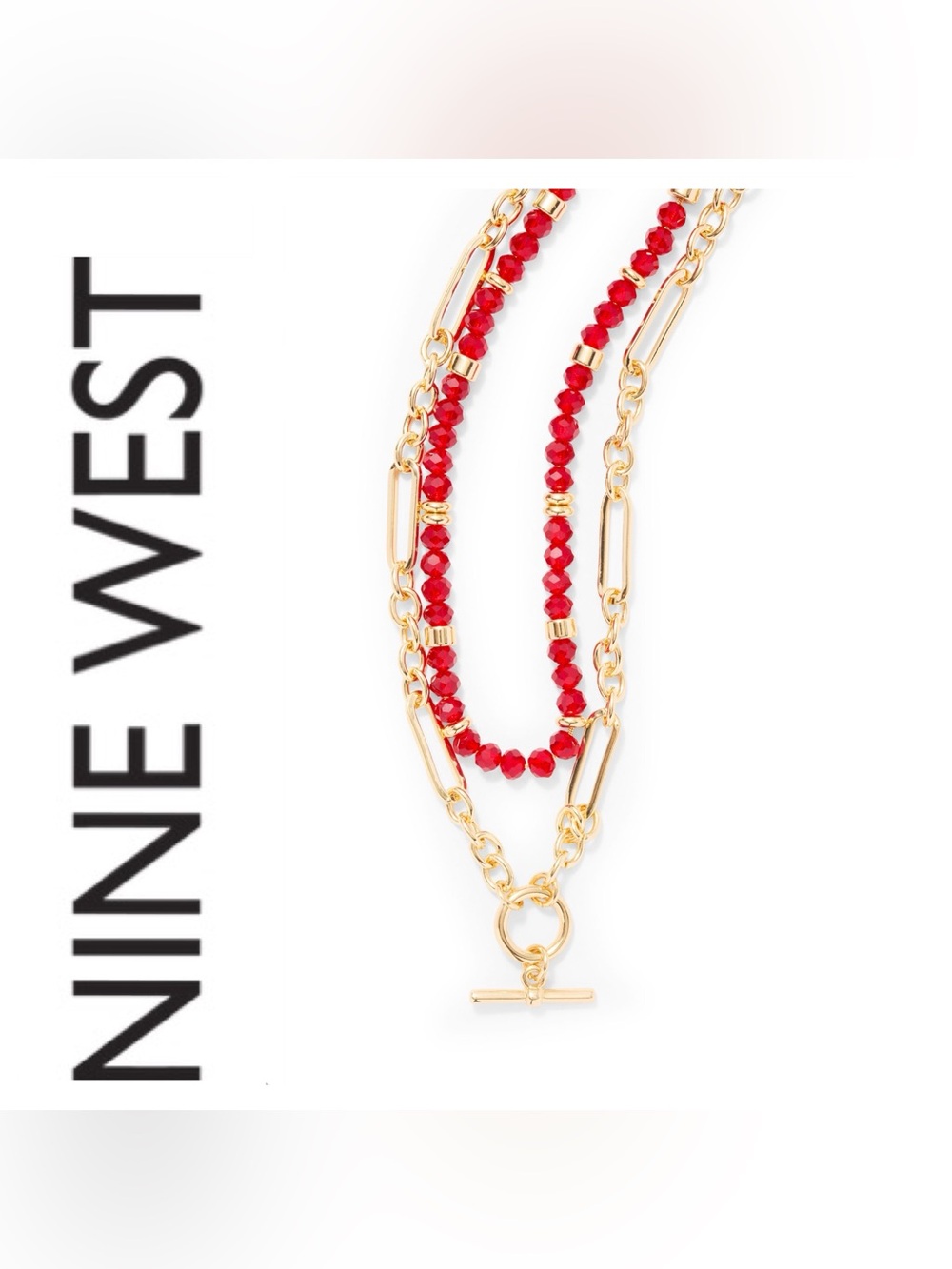 🌟🌟 Nine West Beaded Multi Strand Necklace